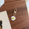 Korean Style White Flower Keychain with Daisy Pendant for Bluetooth Earphone Case