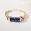 Vintage Inlaid Purple Stone Women's Ring Ethnic Gold Color Hand Carving Daily Wear Party Jewelry Anniversary Gift