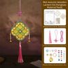 Lightweight DIY Craft Material Kit Wooden Hanging Lantern Portable Handheld Lantern  Gift