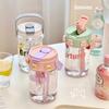 Charming Plastic Water Bottle With Tea Strainer Lightweight Sport Roomy Student Children Straw Tea Separation Drinking Cup