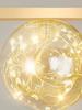 Modern Creative Chandelier Circle Lights Clear Glass Ball Ceiling Hanging Lamp Romantic Star Living Room Decor Led Lighting Gold