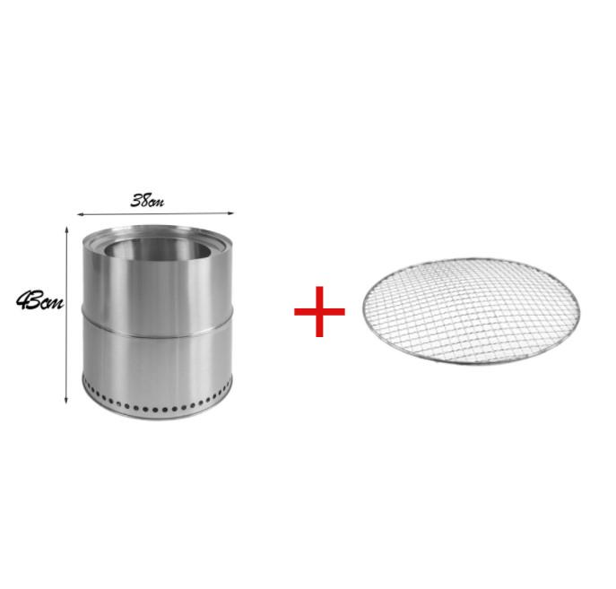 Portable Folding Camping Wood Stove Large Capacity Stainless Steel Picnic Wood Stove Multifunction Cooker Firewood Bonfire Stove