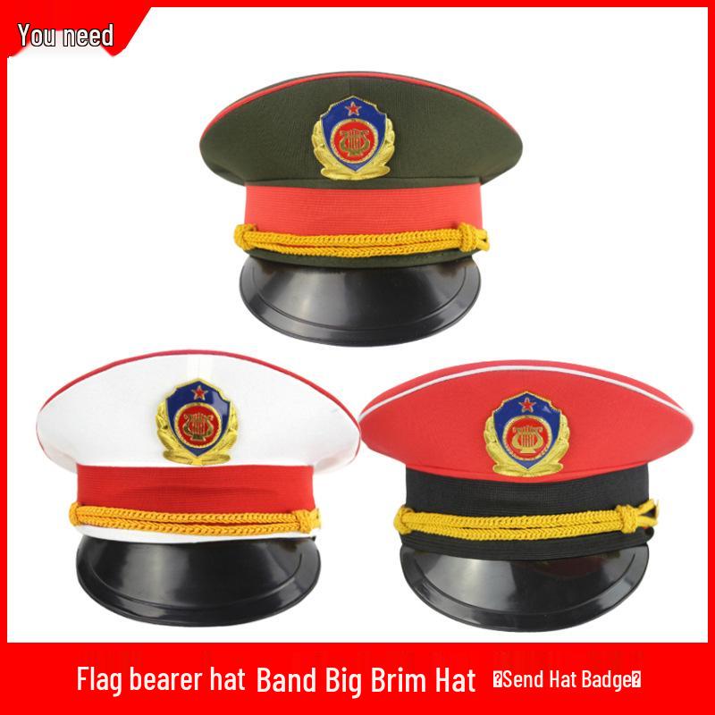 

Капелюх з широкими полями для підняття шкільного прапора червоний