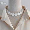 Simple Niche Design Natural Shell Disc Necklace Women Ins Vacation Beach Wind Versatile Collarbone Chain Accessories