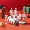 A Set/5pcs Christmas Nutcrackers Puppet Pendant Solid Wood Handcrafted Ornaments Christmas Decoration Party/Home Cute Pendant