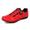 Unisex buty rowerowe z obrotowym pokrętłem, niskie, skórzana cholewka, kompatybilne z systemem zatrzaskowym do rowerów MTB i szosowych