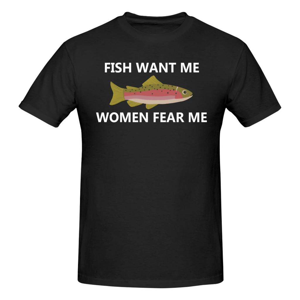 Fih Funny Meme T Shirt Men Women Short Sleeve Graphic Fish Fishing Clothing Streetwear Summer Loose Fit Pure Cotton Tee Tops