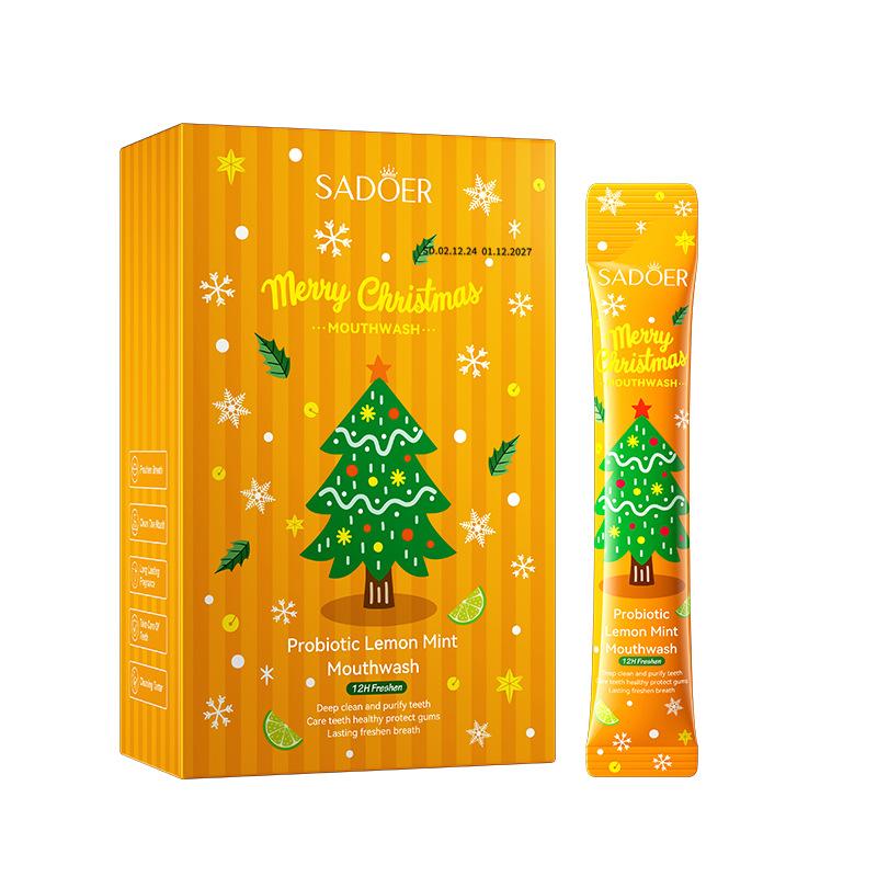

Christmas Probiotic Mouthwash SADOER Lemon Mint Cleansing Mouth