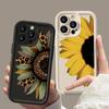 Cute Sunflower Pattern Phone Case For iPhone 16 15 11 12 13 14 Pro Max 16E XS X XR 7 8 Plus SE 2020 Silicone Soft Cover