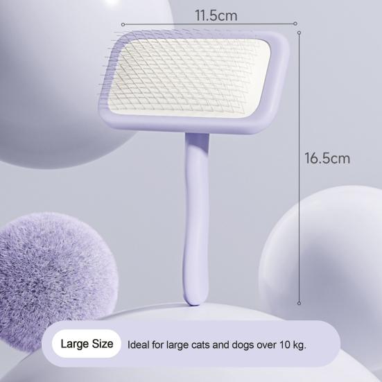 Cat Deshedding Brush Pet Grooming Comb Rounded Angled Teeth Remove Loose Undercoat Massage Dematting Comb for Long Short Hair Cats Dogs