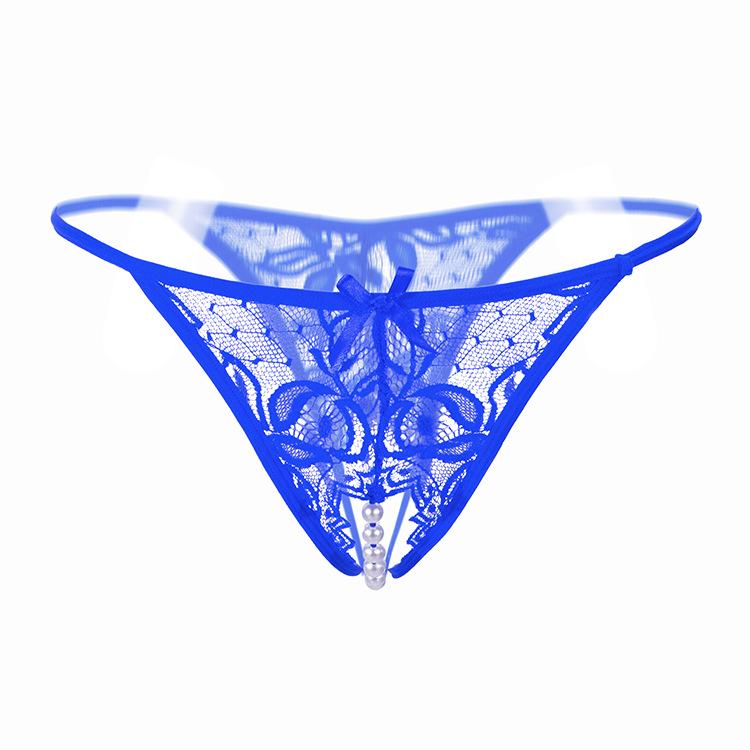 Open Panties Female Interest Temptation Lace Low Waist Ultra-thin Transparent Mesh Sexy Hot Women's Thong Open Crotch