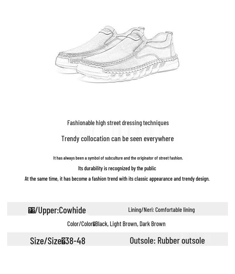 Men's Genuine Leather Plus Size Casual and Hiking Shoes