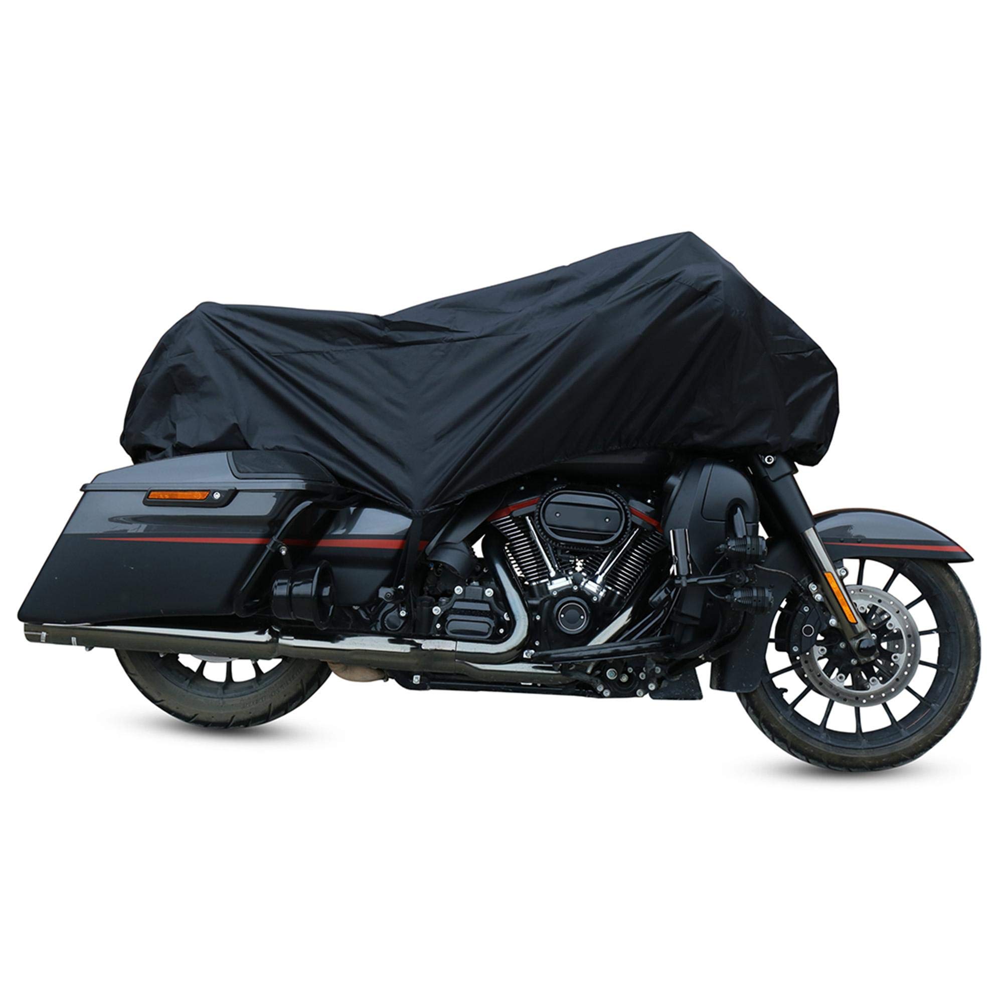 

uxcell Motorcycle Half UV with Storage Large Compatible with Harley Davidson Cruiser XL883 and Yamaha Touring FZ 1N 1S 6N Cover, Cover, Waterproof, чёрный