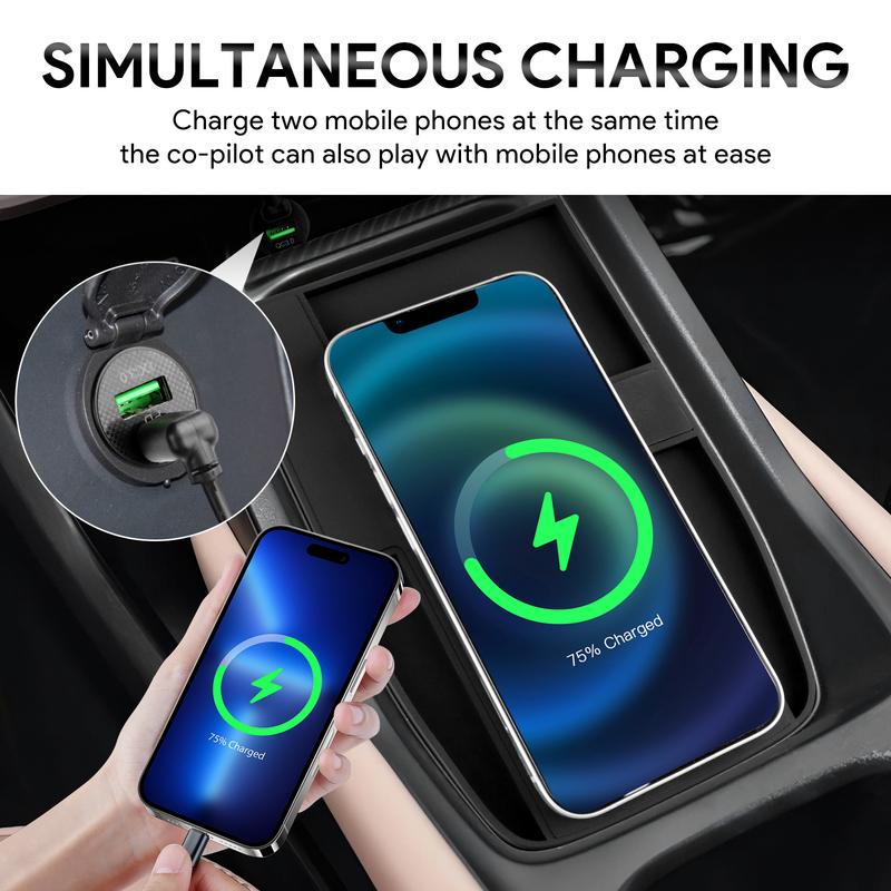 For BYD Seagull 2023 2024 2025 Car Wireless Charger Pad Fast Charging Center Console Organizer Interior Modification Accessories.