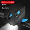 Kids Bicycle Shark Horn Light Waterproof USB Rechargeable 120dB High Decibels 400 Lumens Universal Night Riding Road Bike Headlight Front Lamp