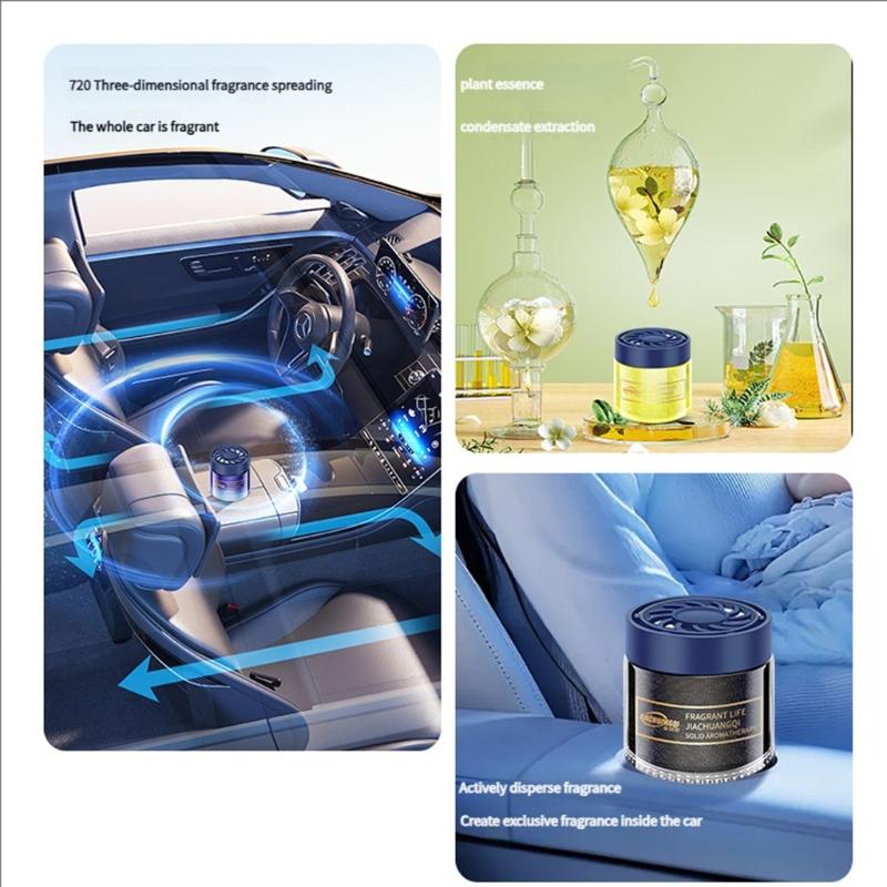 Car Air Freshener Vehicle Ornament 80g Glittering Odors Eliminators Essential Oil Diffuser Solid Fragrances Deodorizer