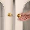 Smooth Surface Brass Drawer Backplates Modern Minimalist Single-Hole Handles  Furniture Hardware