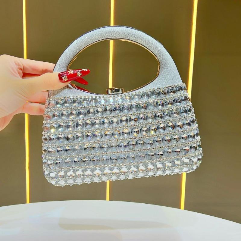 A High-end Rhinestone Handbag with A Niche Design, A Single-shoulder Crossbody Dinner Bag for Socialites