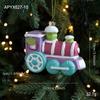 New Plastic Christmas Macaron Ornaments DIY Cute Christmas Tree Pendant Christmas Tree Hanging Ornaments Christmas Navidad Gift