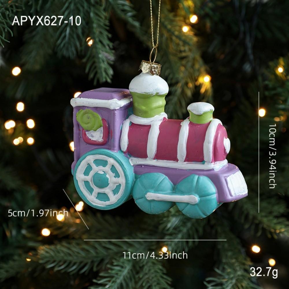 New Plastic Christmas Macaron Ornaments DIY Cute Christmas Tree Pendant Christmas Tree Hanging Ornaments Christmas Navidad Gift