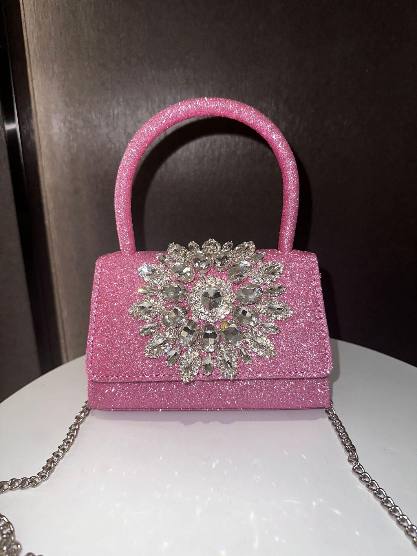 

Женская сумка Guangzhou, блестящая сумка с узором в виде руки, квадратная сумка для вечеринки, перекидная сумка через плечо розовый