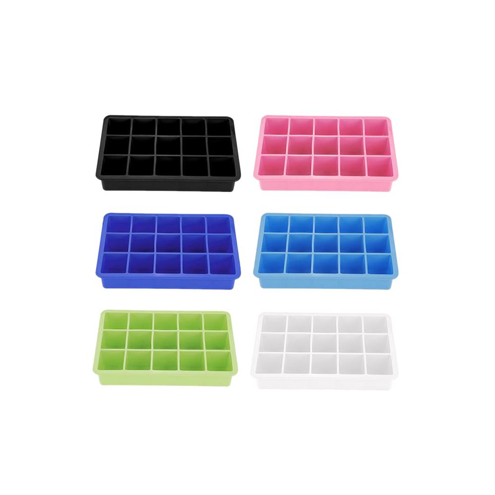 Silicone Square 15-Cavity Large Ice Cube Tray Maker Mold Mould Tray Jelly Tool L Silicone Square 15-Cavity Large Ice Cube Tray Maker Mold Mould Tray Jelly Tool L