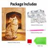 5D Pearl Kit Pearl Cat Cozy Fireplace Design DIY Enamel Art for Living Room Bedroom Wall Decoration Handmade Gift