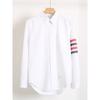 Foreign Trade Pure Cotton Oxford Cloth White Shirts Men's Classic Four Bars Business Long sleeve Trendy Casual Couple Shirt Trendy