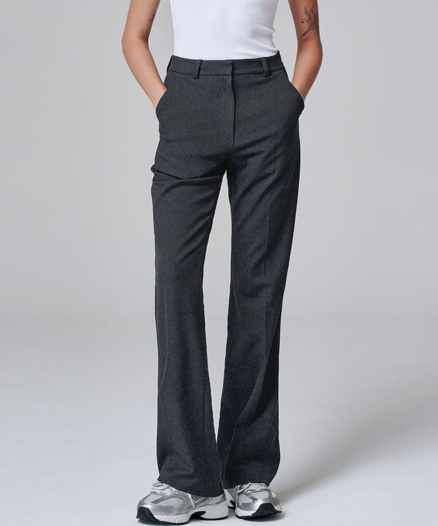 MALOUPE 2131 Stretch Slim Bootcut Pants (Dark Gray)