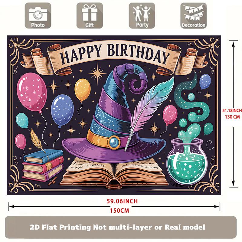 Party Backdrop Flat Magic Photo Booth Background Birthday Party Decor