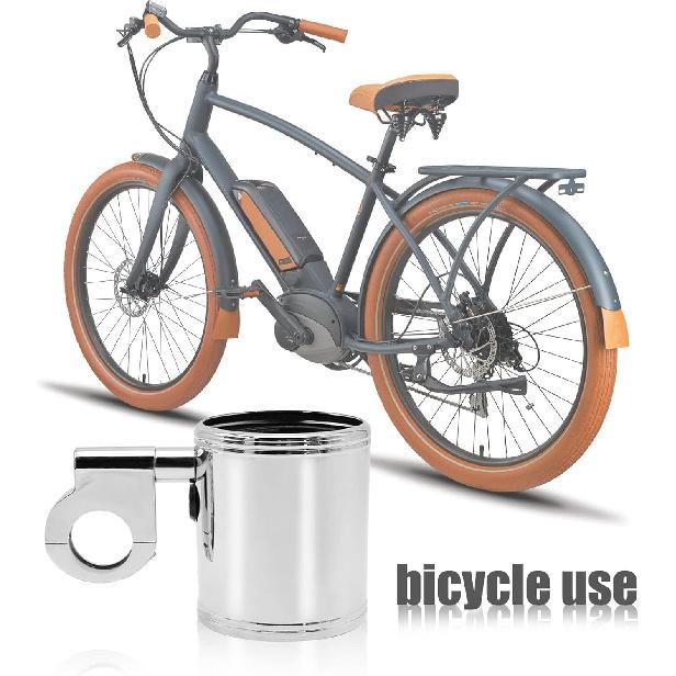 200 Chrome Handlebar Mount Motorcycle Metal Cup Holder Rotate 360 Degrees