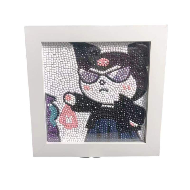 Neues Cartoon-PVC-Stick-Diamantgemälde mit Kunststoffrahmen Perfektes Geburtstagsgeschenk für Kinder und Erwachsene