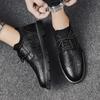 Spring and Autumn New British Style Business Dress Casual Wenzhou Leather Shoes Black Trendy Shoes