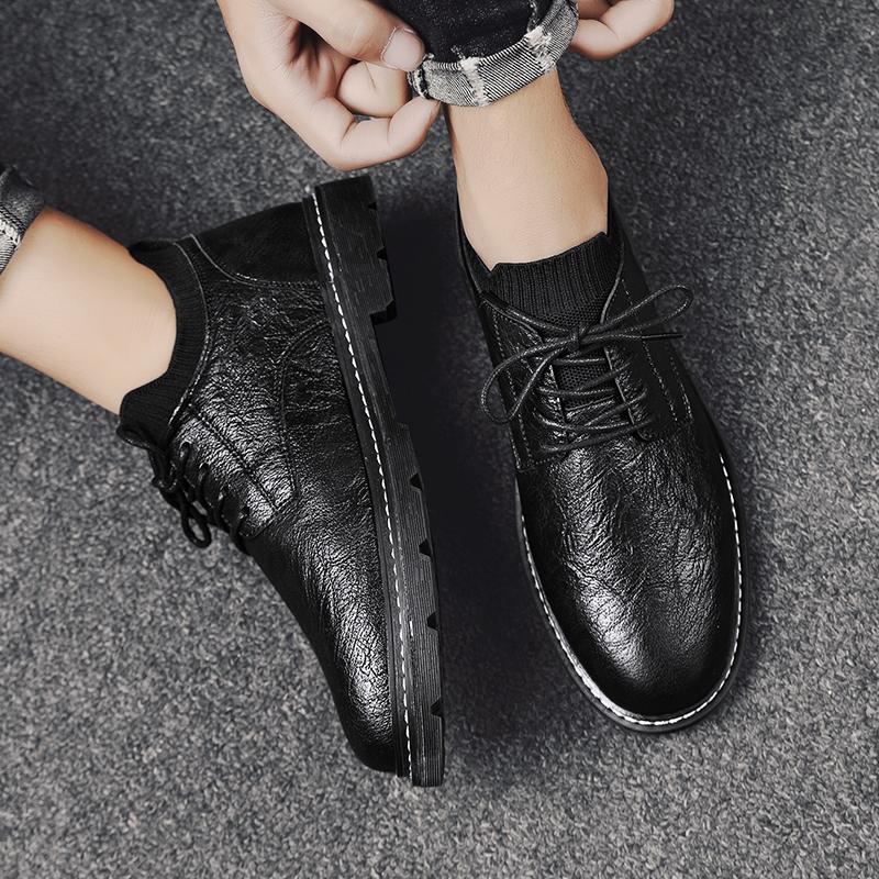Spring and Autumn New British Style Business Dress Casual Wenzhou Leather Shoes Black Trendy Shoes