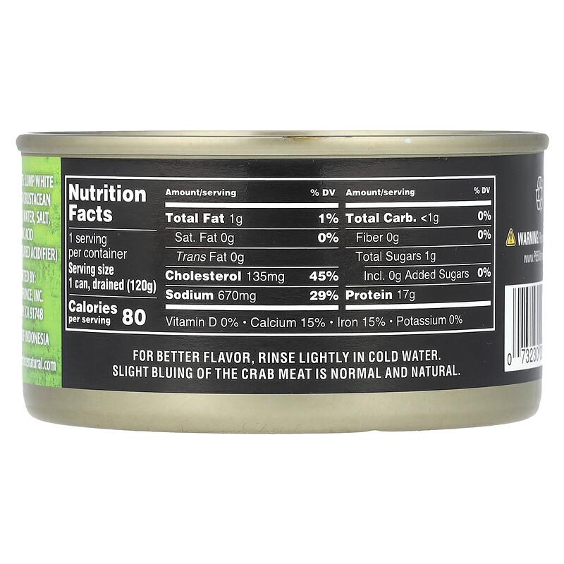 Fancy White-Lump Crab Meat, Wild Caught, 6 Oz (170 G)