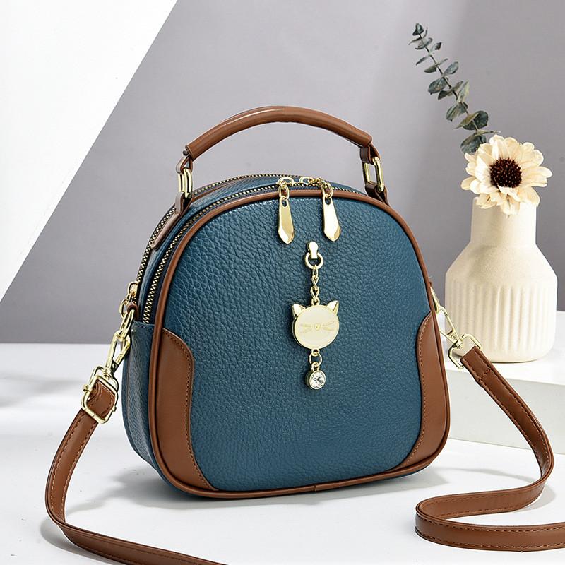 Trendy Korean Style Shell Bag For Women Stylish Cat Print Crossbody Purse