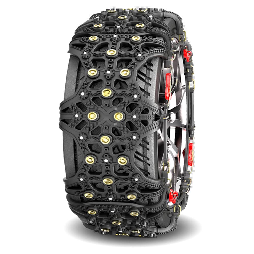 

Genuine Car Tire Chains for Emergency No Need to Move or Jack Up Your Perfect for Light Snow and Winter Essentials Non-Metallic Anti-Slip Protection,