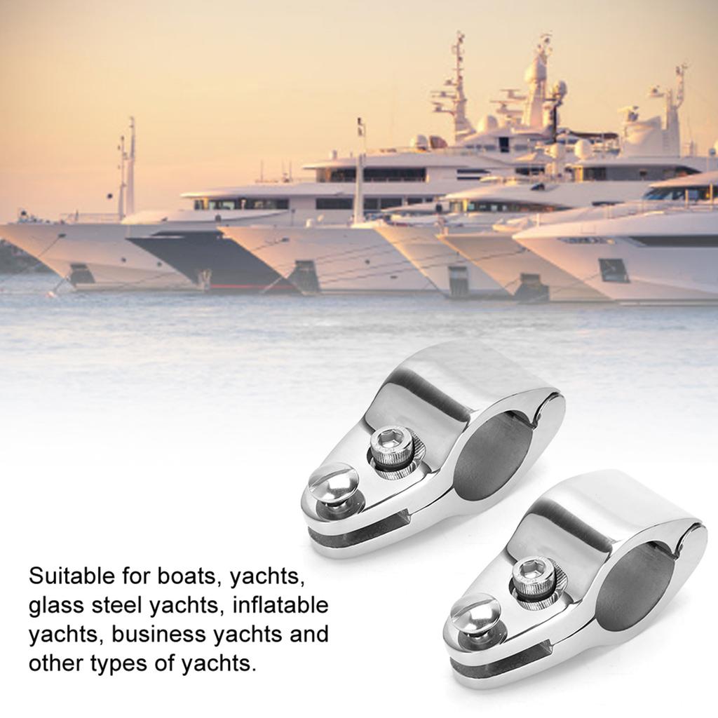 2pcs Stainless Steel Boat Marine Hinged Upper Jaw Slide Hardware Fittings32mm1.26in