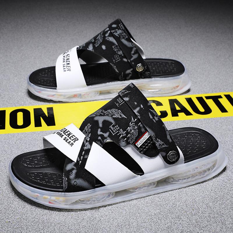 

Men s shoes sandals slippers dual-purpose 2024 new summer platform beach shoes casual versatile open-toed cool slippers 39 чёрный