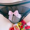 Women Panties For Men Japanese Sweet Bow Ruffle Edge Briefs Mesh See Through Sissy Lingerie Underwear Gay Lolita Male Nightwear