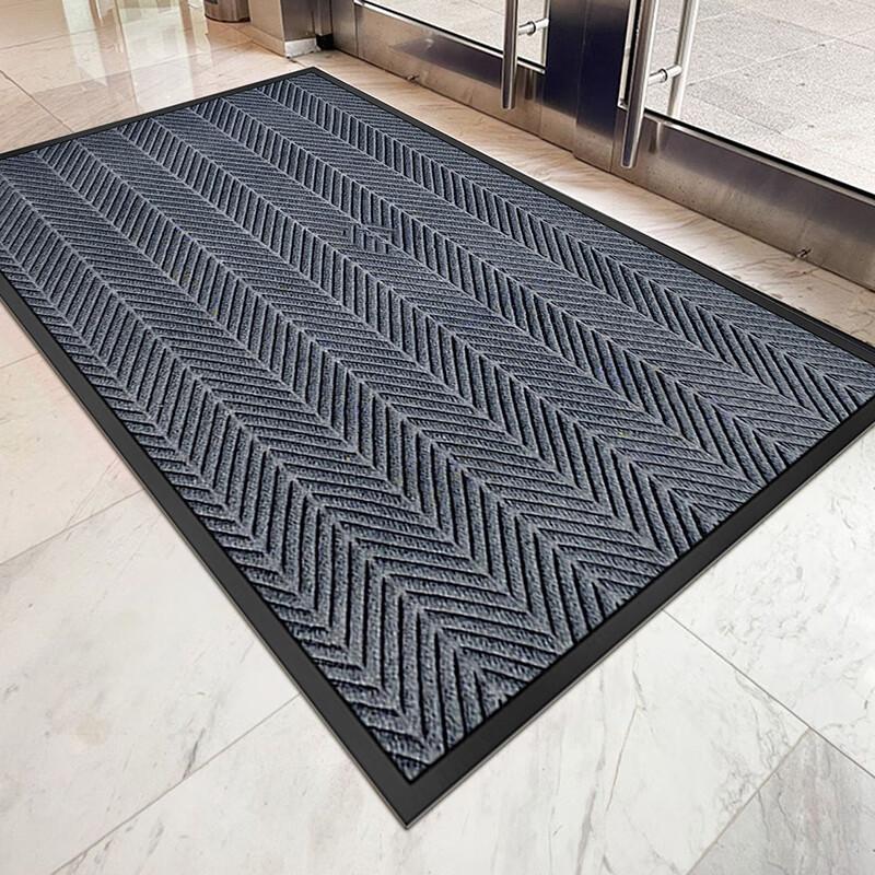 Jushiyi Commercial Floor Mat, Hotel Company Outdoor Reception Tire Pattern Doormat, Entrance Non-Slip Dust-Removing Foot Mat, 80*120cm