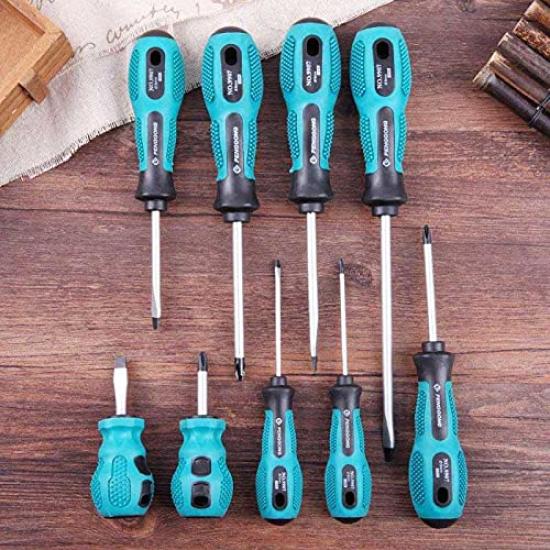 zmart Screwdriver Hand Tool Repair Torx Home 9-Piece Set, Multi-Bit Set, Kit,