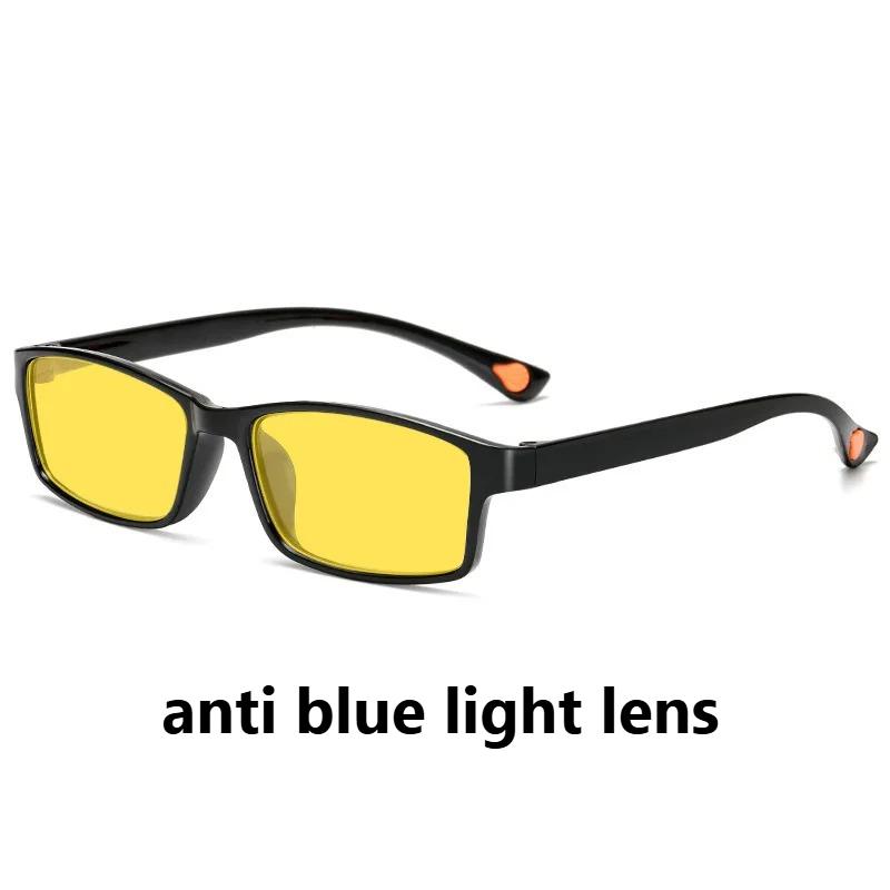 Men's Night Vision Glasses with Yellow Lens Ultralight Blue Light Blocking Eyeglasses for Mobile Phone Computer Eye Protection