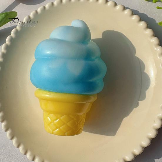 Transparent Lemon Toy Squeeze Toy, Stress Relief Jellyfish Ice Cream Reduction Soft Clear Cube Sensory for Kids Adults Reliever