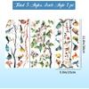 GLOBLELAND 3Pcs Branches and Birds Furniture Transfer 6x12inch Flowers and Plants Rub on Transfer Self-Adhesive Wall Art Decals for Bedroom Living