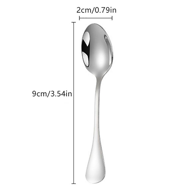 3/5 Pezzi Mini Misurini da Caffè in Acciaio Inossidabile Cucchiaio Caffè Tè Gelato Cucchiaini Cucchiaio da Dessert Coppia Utensili da Cucina