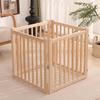 Foldable Solid Wood Dog Fence - Detachable, Easy to Store, Eco-Friendly, Natural Finish, Versatile Dog Cage
