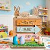 Easters Decorations for Home Decors Easters Bunnies Wood Table Centerpieces Signs Easters Freestanding Tabletop Ornament