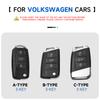 Genuine Leather Car Key Case Cover Key Bag For VW Volkswagen Tiguan MK1 MK2 Magotan Passat B5 B8 Golf 45 Protect Set Accessories