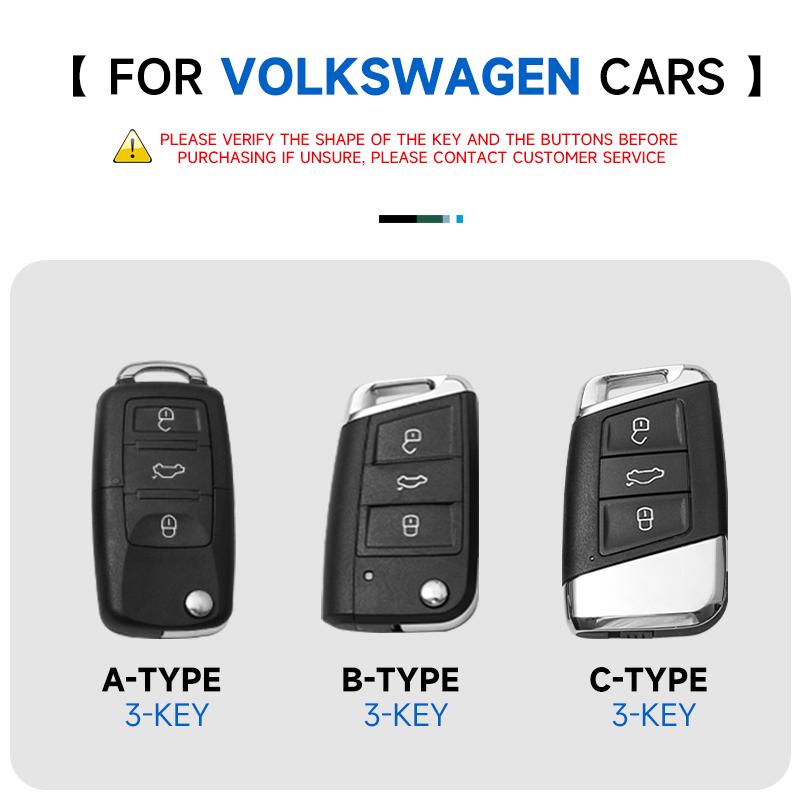 Genuine Leather Car Key Case Cover Key Bag For VW Volkswagen Tiguan MK1 MK2 Magotan Passat B5 B8 Golf 45 Protect Set Accessories